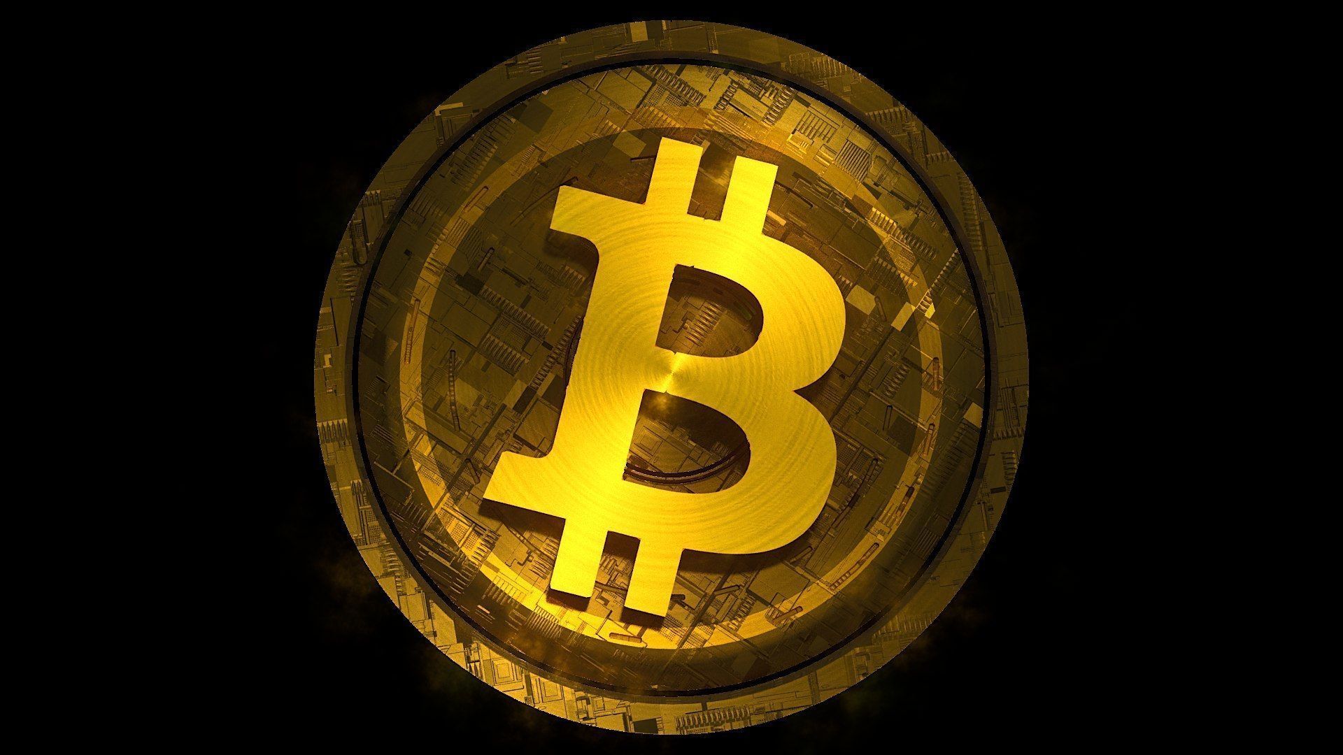 High Detailed Bitcoin Crypto Coin Token Blockchain Nft 0095 3D model_1