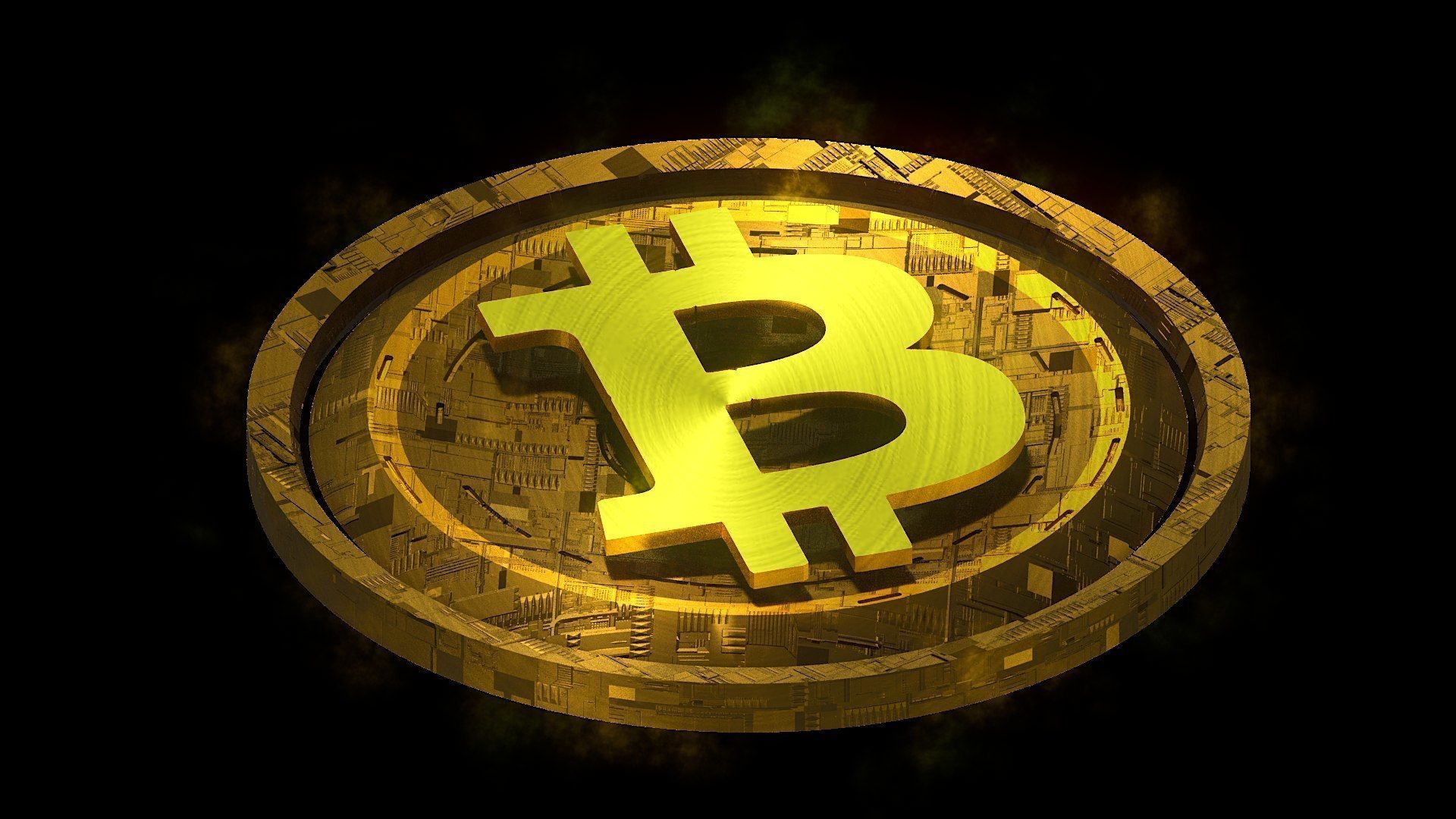 High Detailed Bitcoin Crypto Coin Token Blockchain Nft 0095 3D model_2