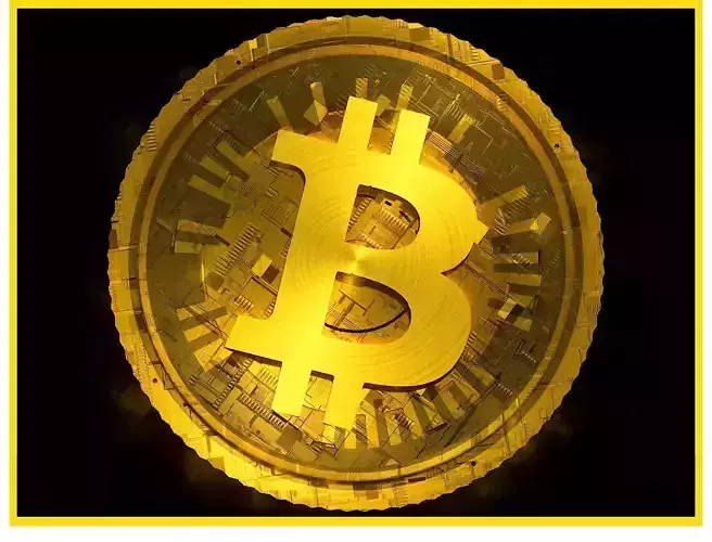 High Detailed Bitcoin Crypto Coin Token Blockchain Nft 0094