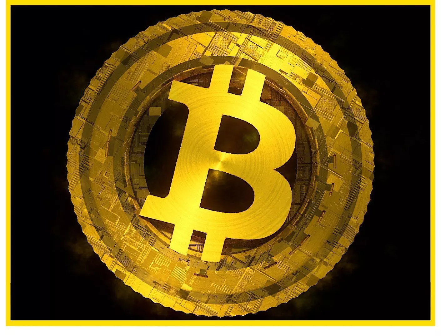 High Detailed Bitcoin Crypto Coin Token Blockchain Nft 0091 3D model_0