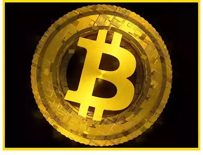 High Detailed Bitcoin Crypto Coin Token Blockchain Nft 0091