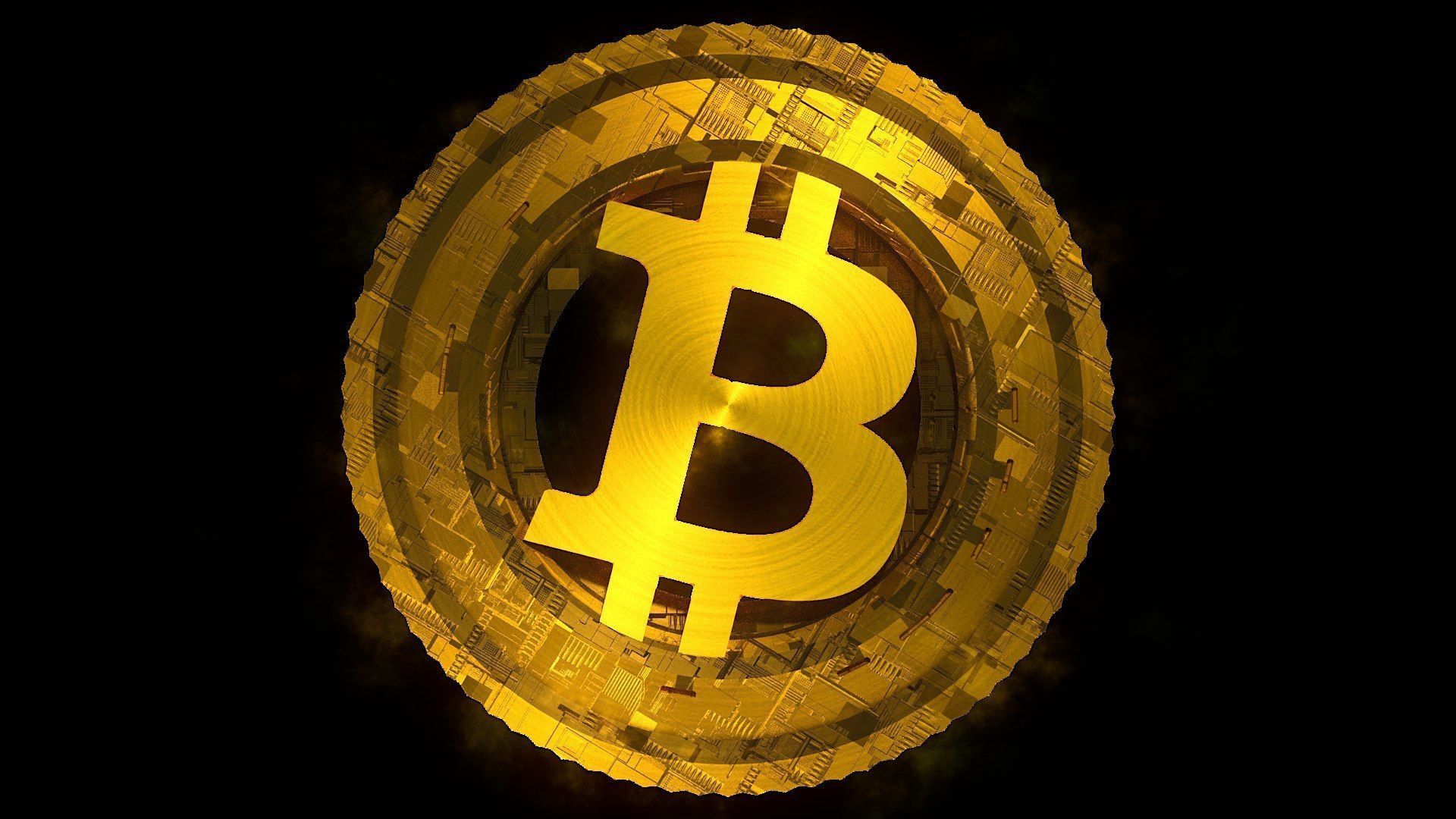 High Detailed Bitcoin Crypto Coin Token Blockchain Nft 0091 3D model_1