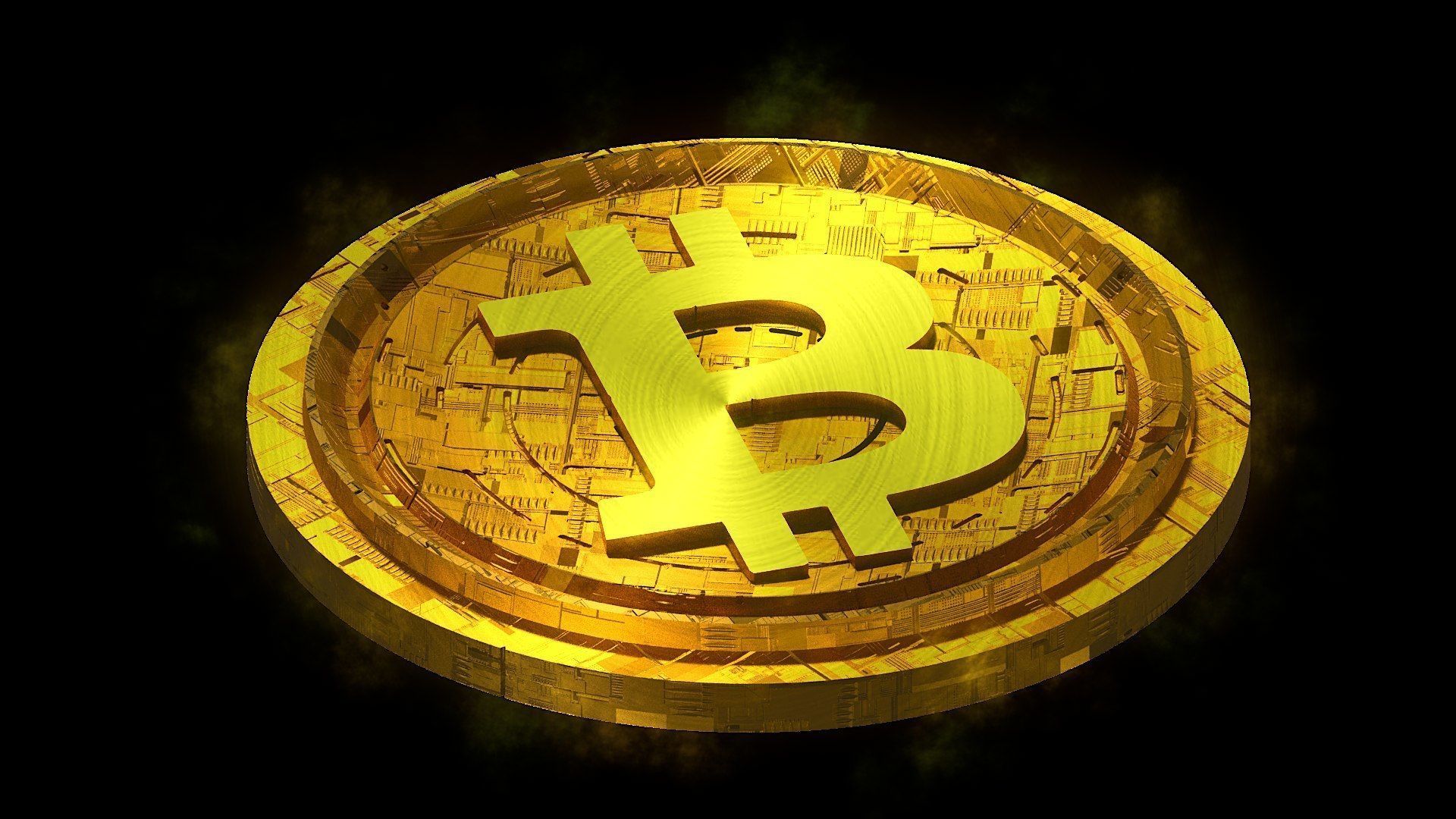 High Detailed Bitcoin Crypto Coin Token Blockchain Nft 0090 3D model_2