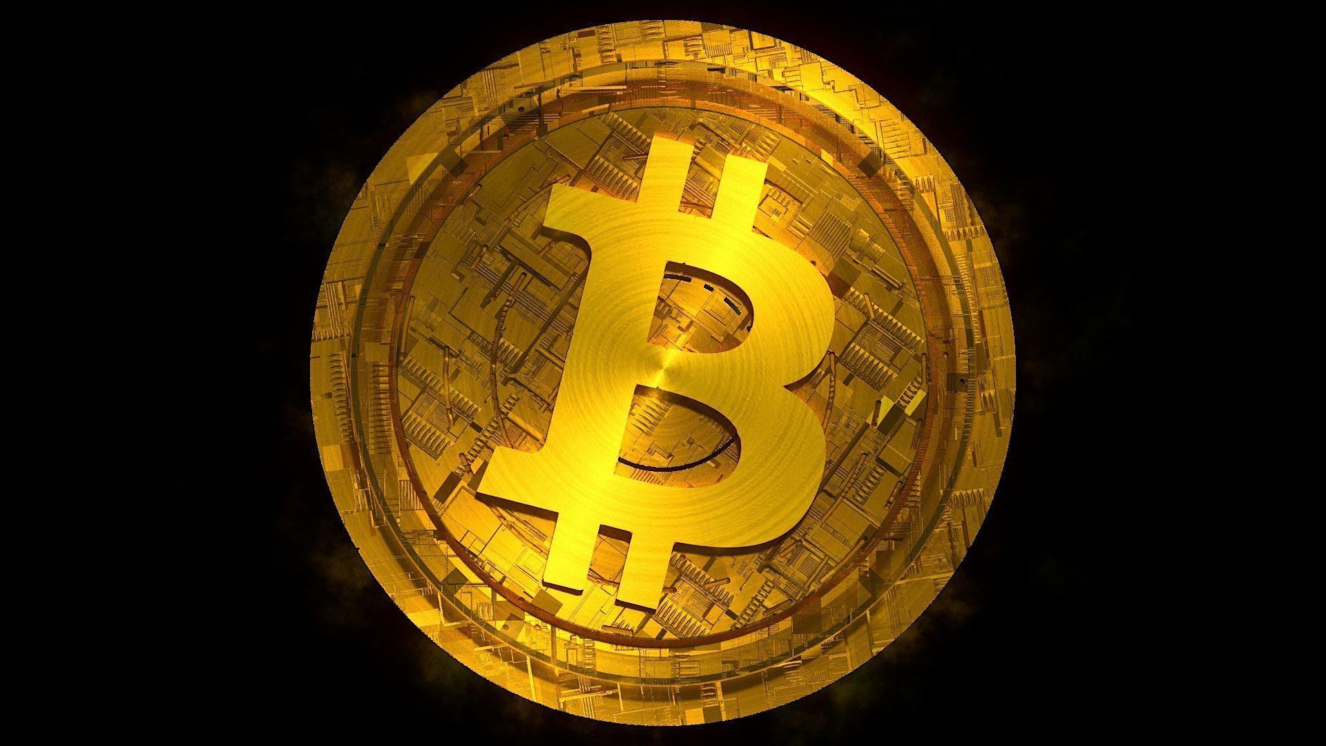 High Detailed Bitcoin Crypto Coin Token Blockchain Nft 0090 3D model_1