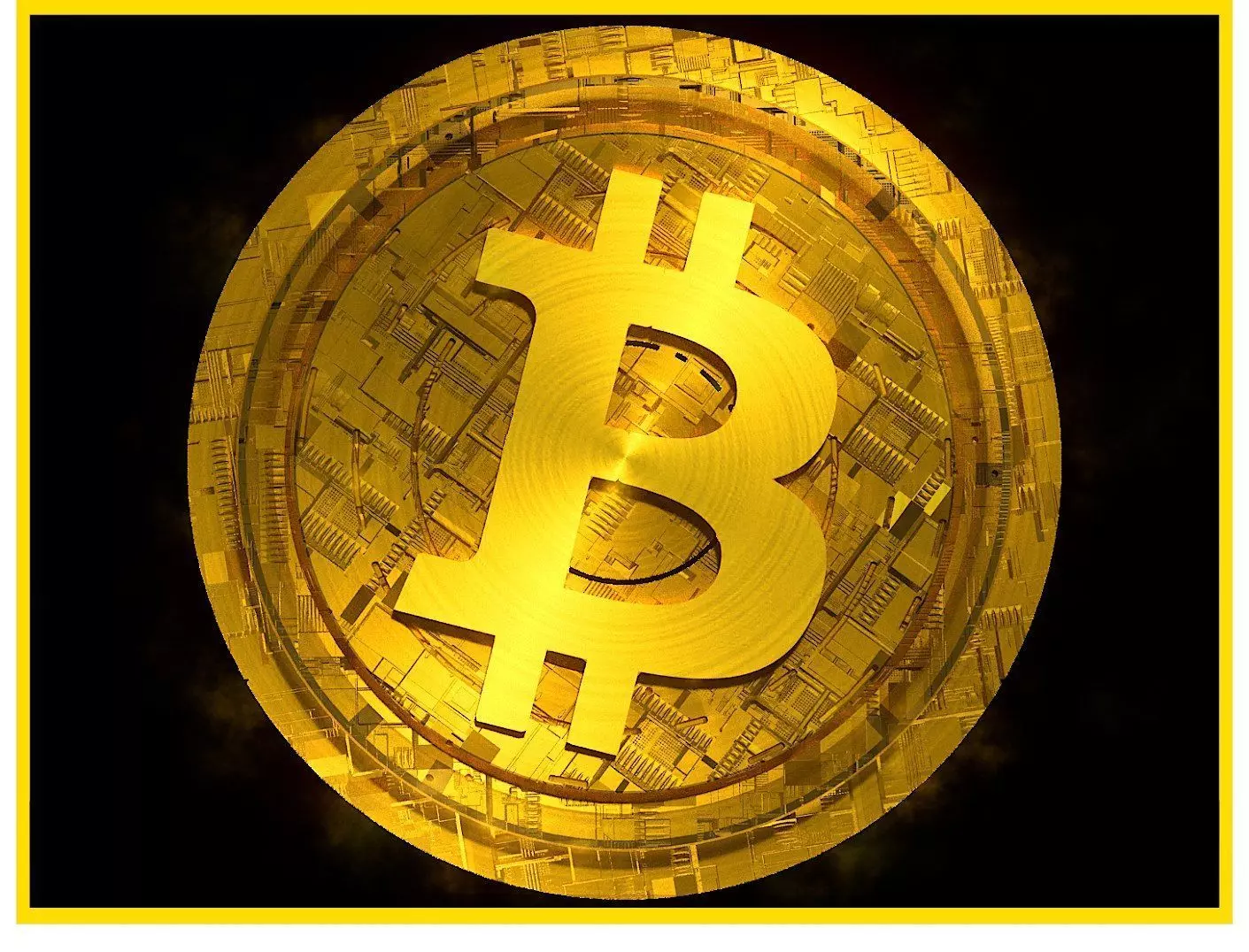 High Detailed Bitcoin Crypto Coin Token Blockchain Nft 0090 3D model_0