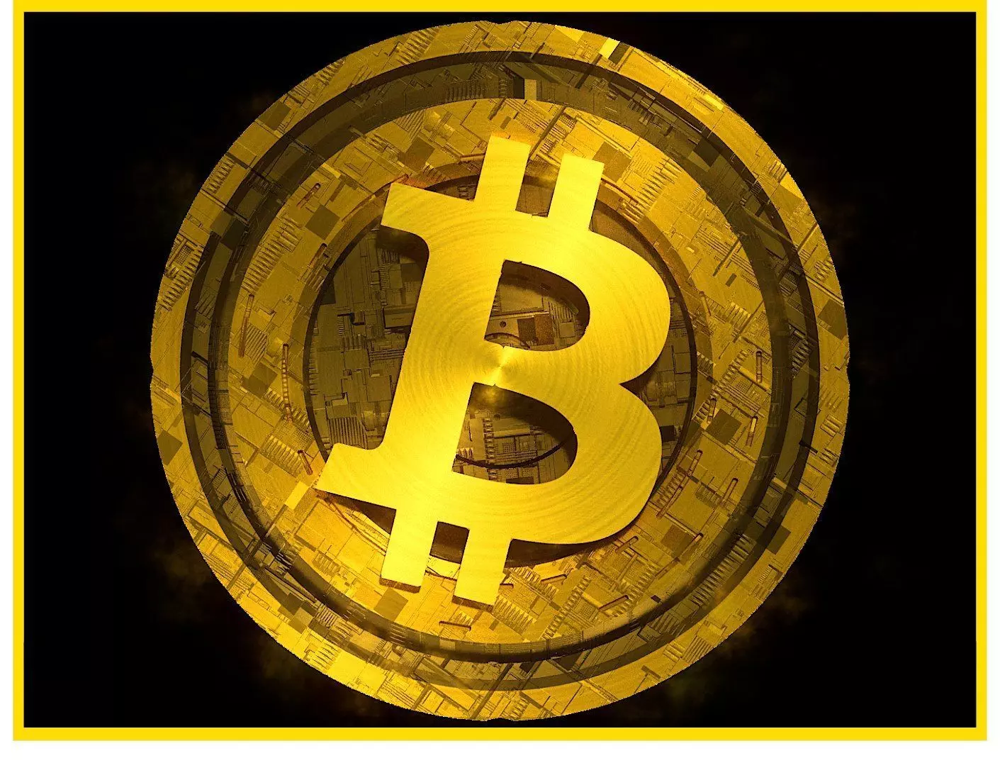 High Detailed Bitcoin Crypto Coin Token Blockchain Nft 0089 3D model_0