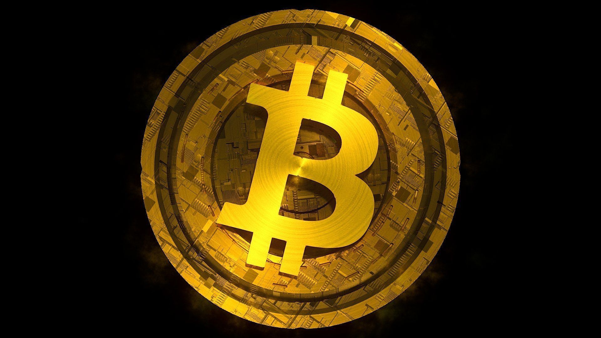 High Detailed Bitcoin Crypto Coin Token Blockchain Nft 0089 3D model_1