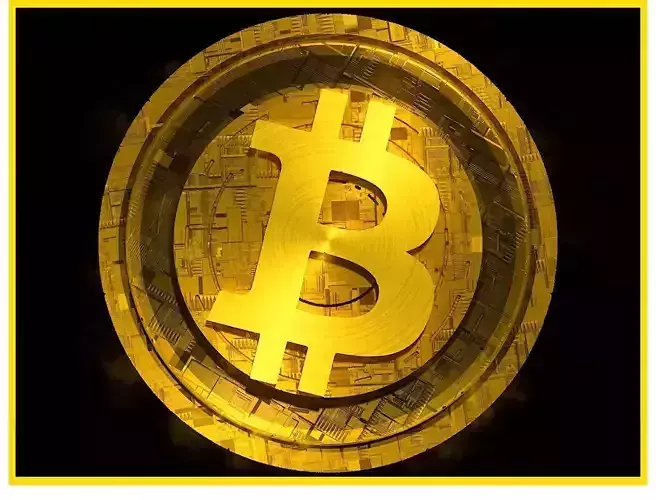 High Detailed Bitcoin Crypto Coin Token Blockchain Nft 0088