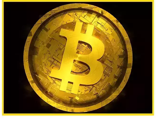 High Detailed Bitcoin Crypto Coin Token Blockchain Nft 0084