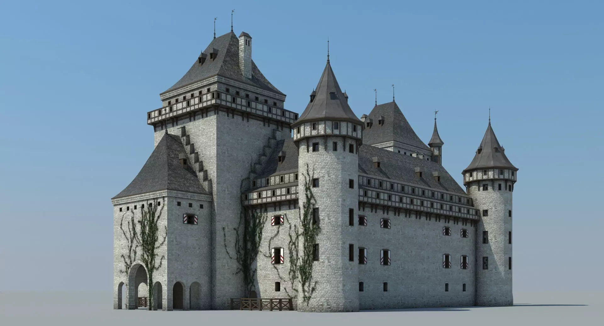 Medieval Castle 3 3D model_0