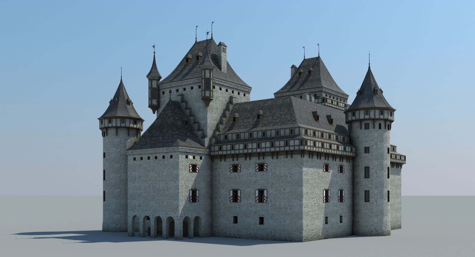 Medieval Castle 3 3D model_2