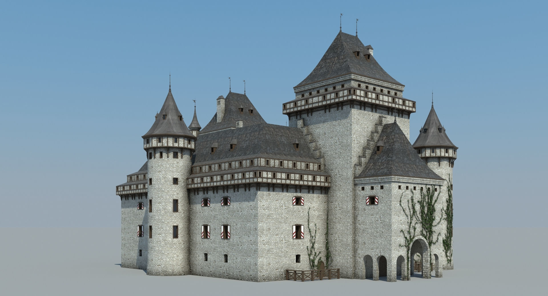 Medieval Castle 3 3D model_1