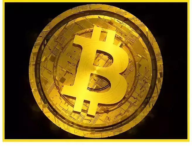 High Detailed Bitcoin Crypto Coin Token Blockchain Nft 0079