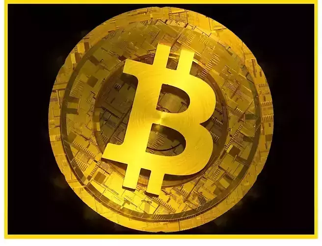 High Detailed Bitcoin Crypto Coin Token Blockchain Nft 0077