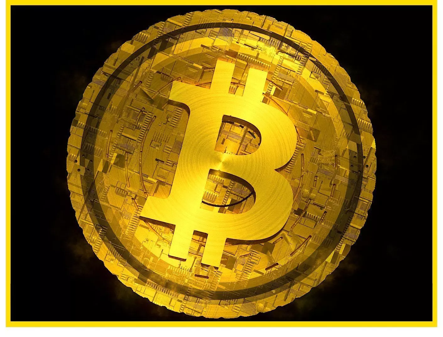 High Detailed Bitcoin Crypto Coin Token Blockchain Nft 0076 3D model_0