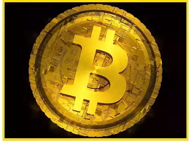 High Detailed Bitcoin Crypto Coin Token Blockchain Nft 0076