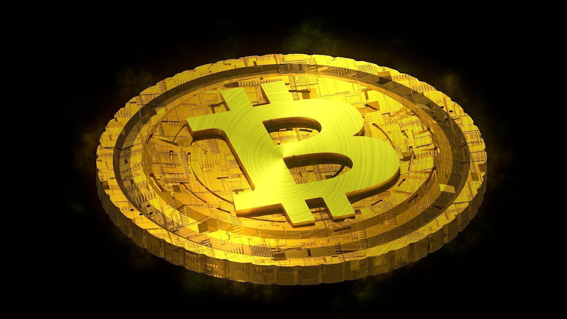 High Detailed Bitcoin Crypto Coin Token Blockchain Nft 0076 3D model_2