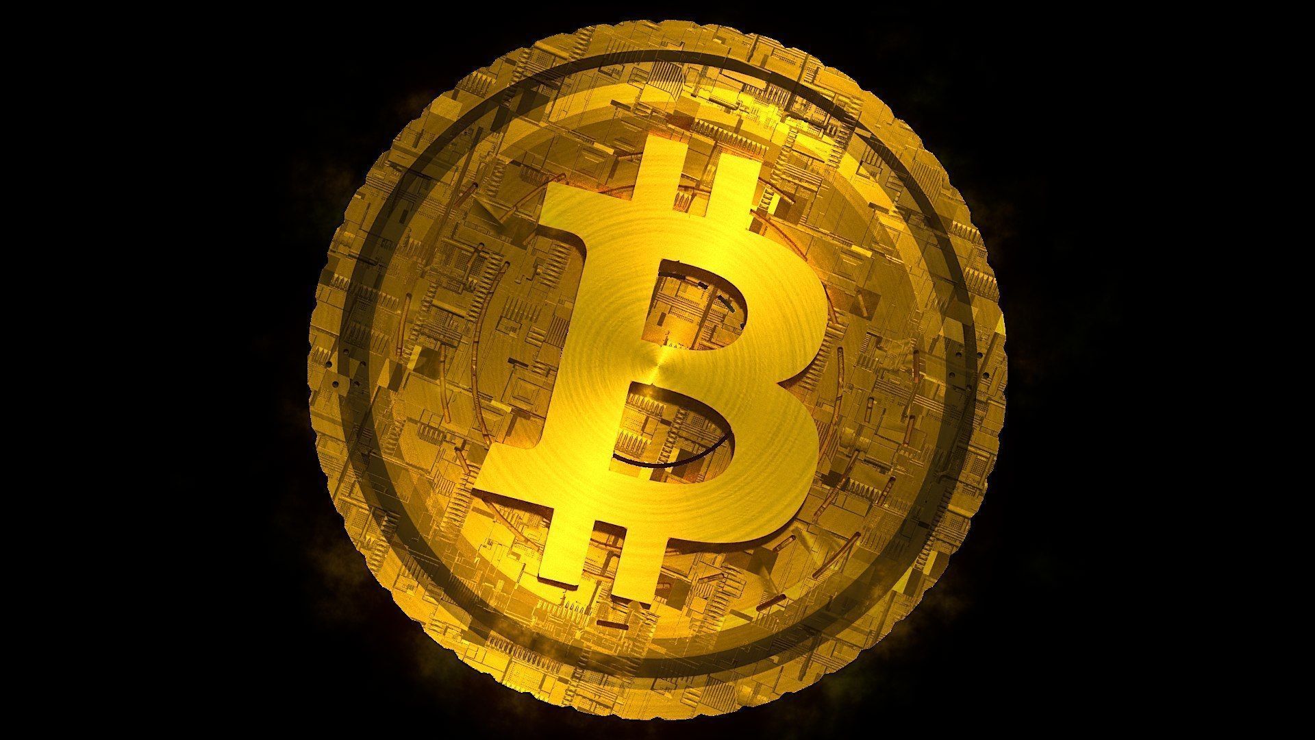 High Detailed Bitcoin Crypto Coin Token Blockchain Nft 0076 3D model_1