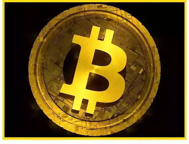 High Detailed Bitcoin Crypto Coin Token Blockchain Nft 0075