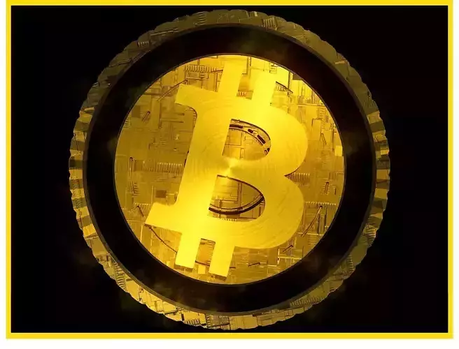 High Detailed Bitcoin Crypto Coin Token Blockchain Nft 0073