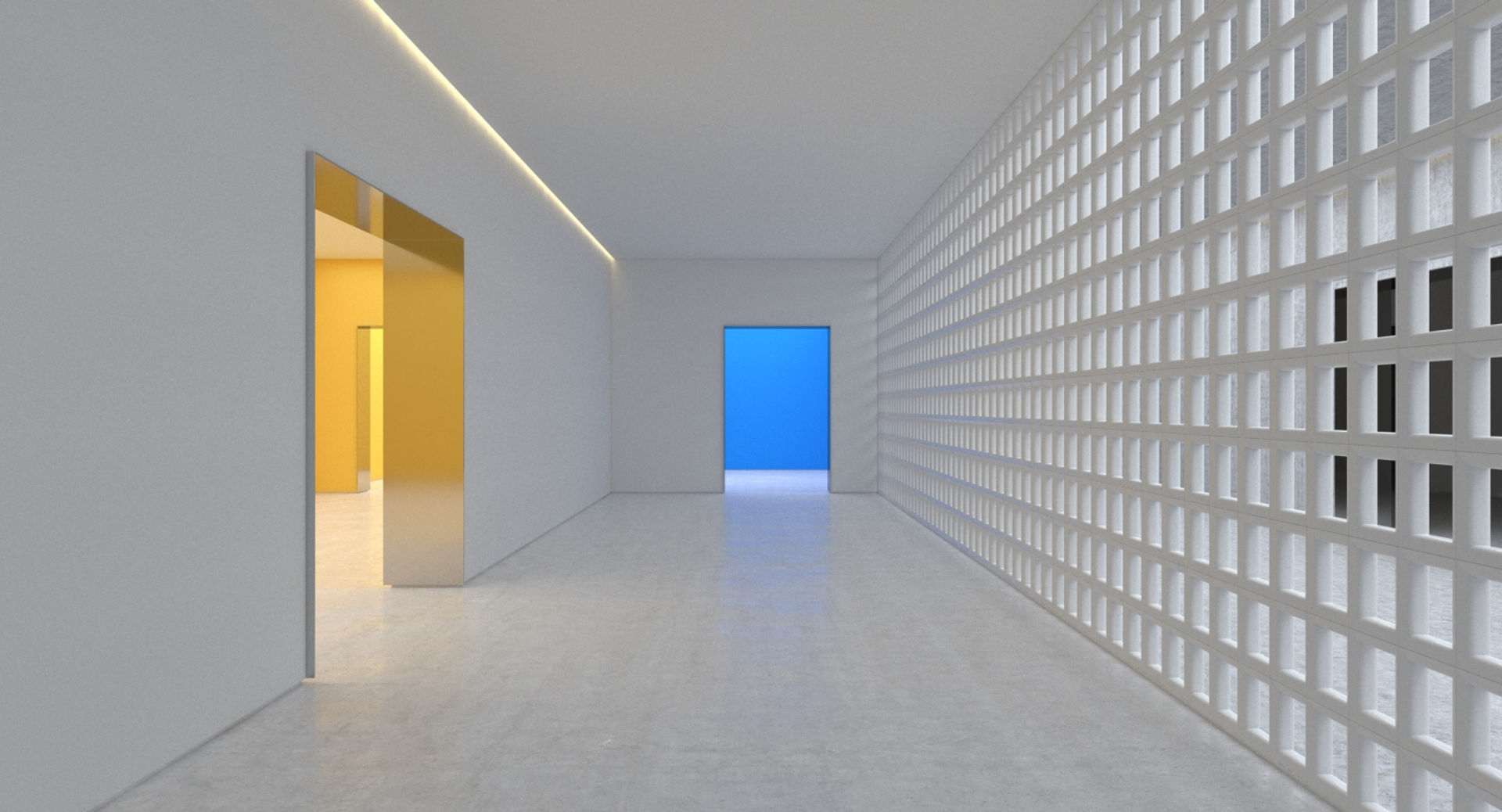 Abstract Hallway 14 3D model_1