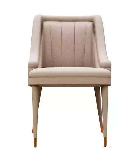 Chair upholstered with wooden legs