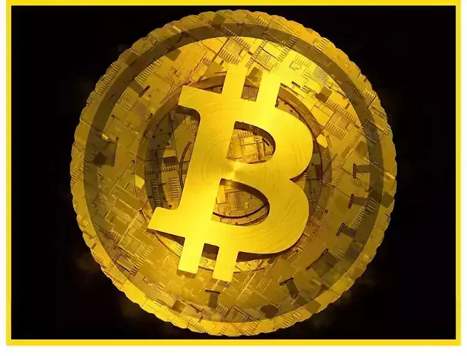 High Detailed Bitcoin Crypto Coin Token Blockchain Nft 0072