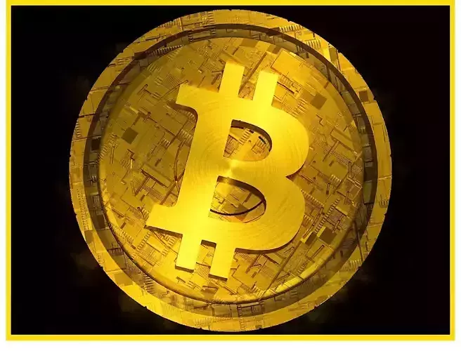 High Detailed Bitcoin Crypto Coin Token Blockchain Nft 0071