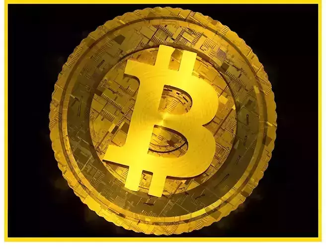 High Detailed Bitcoin Crypto Coin Token Blockchain Nft 0068