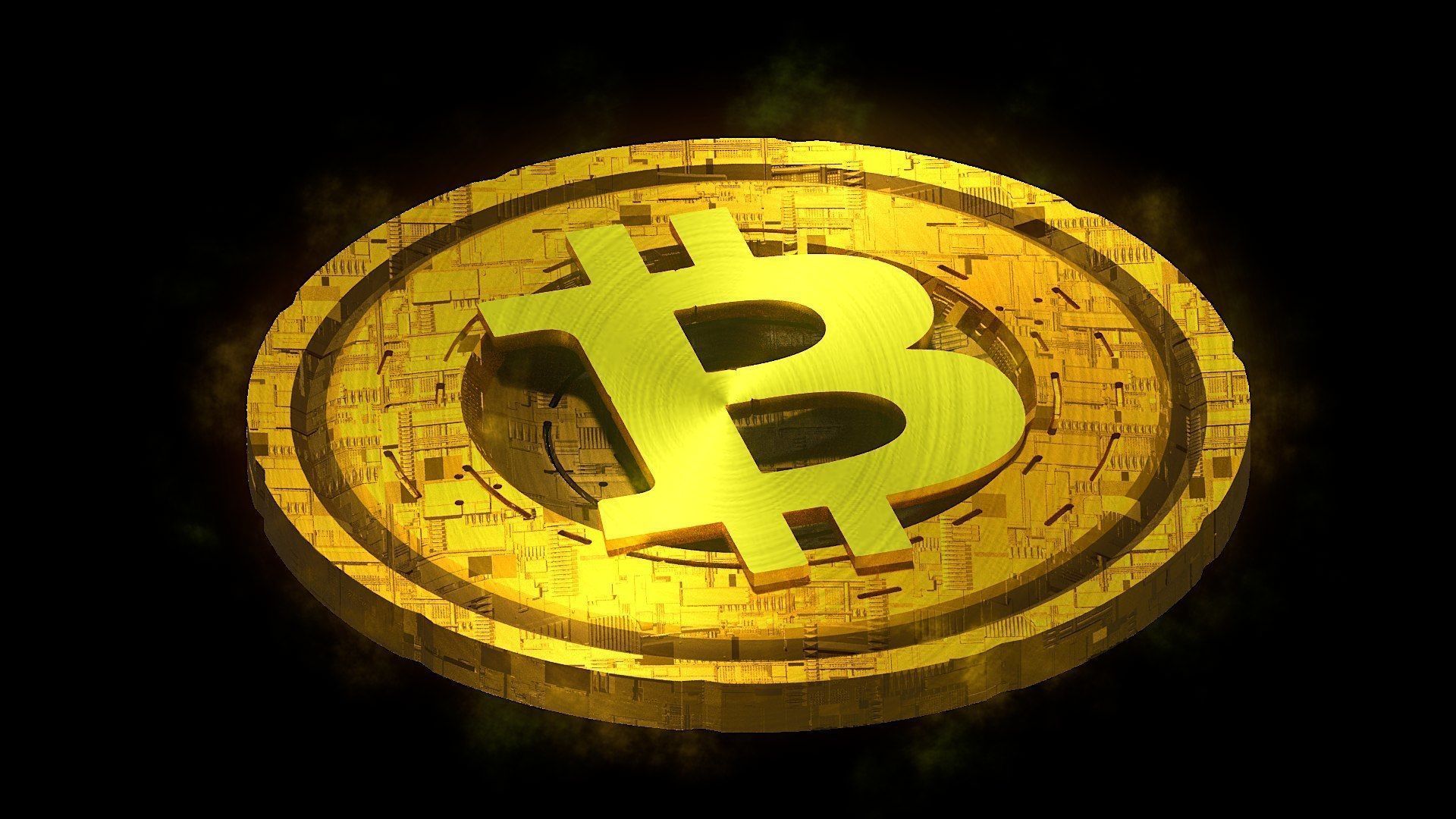 High Detailed Bitcoin Crypto Coin Token Blockchain Nft 0067 3D model_2