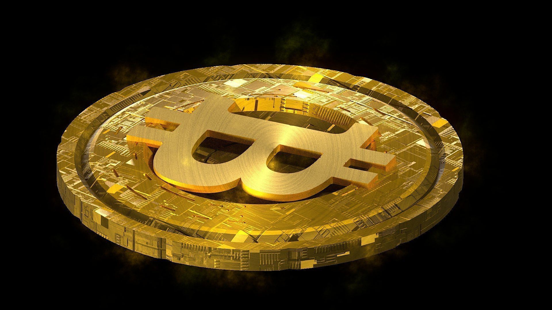 High Detailed Bitcoin Crypto Coin Token Blockchain Nft 0067 3D model_3