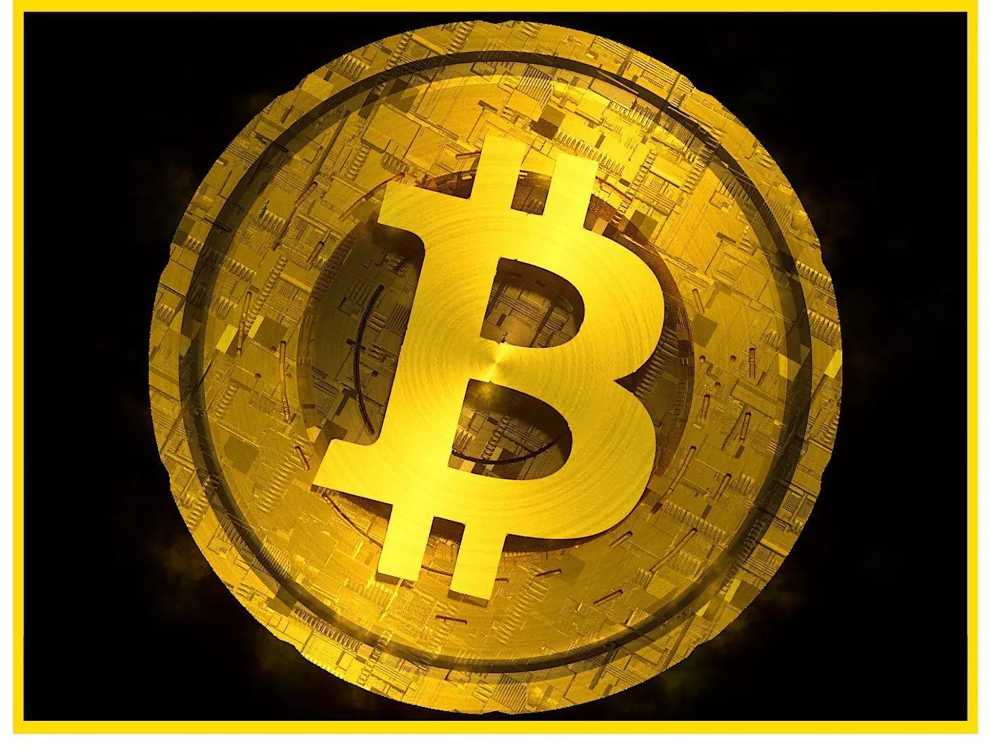 High Detailed Bitcoin Crypto Coin Token Blockchain Nft 0067 3D model_0