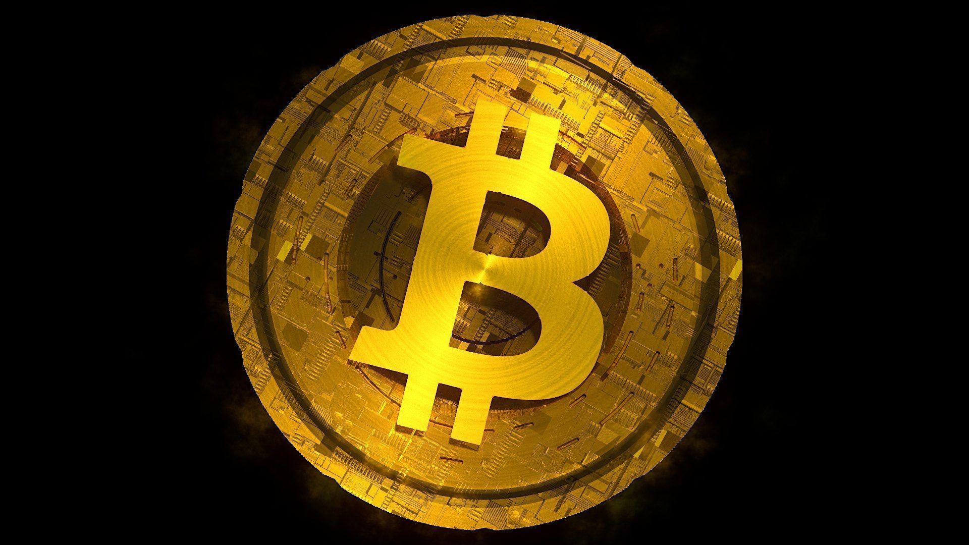 High Detailed Bitcoin Crypto Coin Token Blockchain Nft 0067 3D model_1