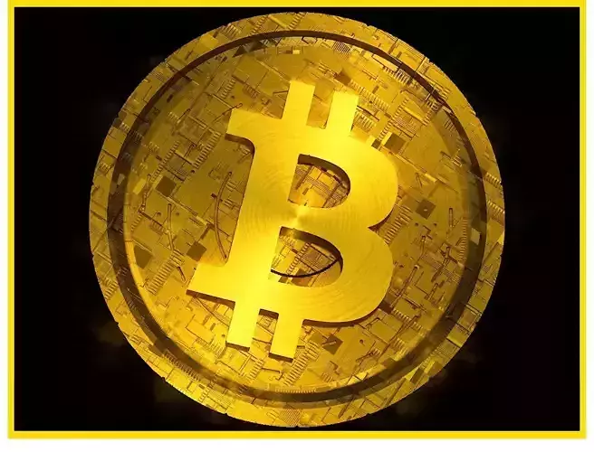 High Detailed Bitcoin Crypto Coin Token Blockchain Nft 0065