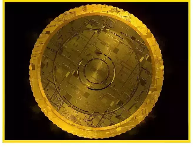 High Detailed Bitcoin Crypto Coin Token Blockchain Nft 0062