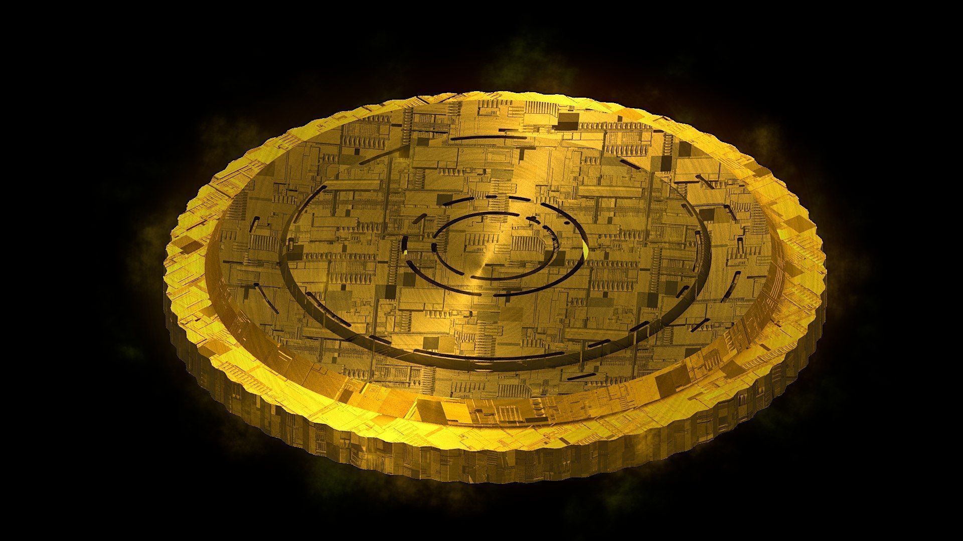 High Detailed Bitcoin Crypto Coin Token Blockchain Nft 0062 3D model_2