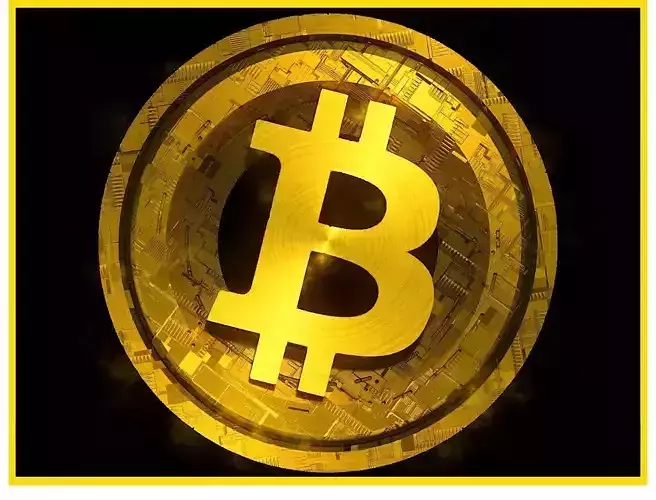 High Detailed Bitcoin Crypto Coin Token Blockchain Nft 0061