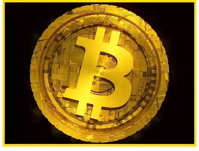 High Detailed Bitcoin Crypto Coin Token Blockchain Nft 0060