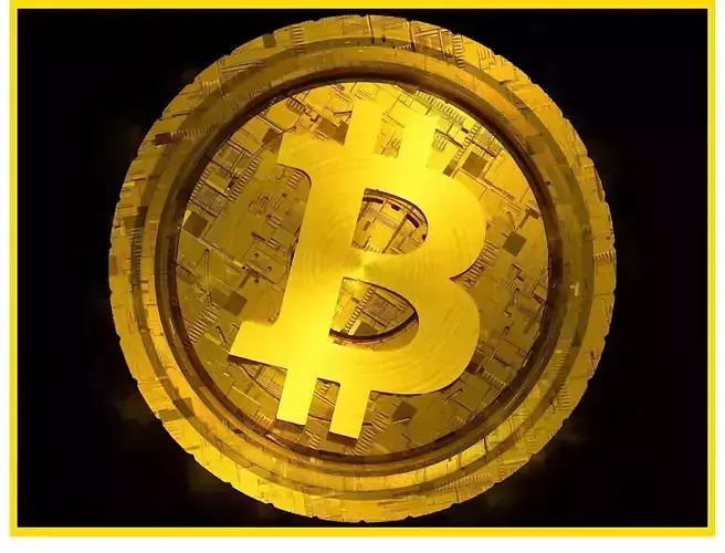 High Detailed Bitcoin Crypto Coin Token Blockchain Nft 0059