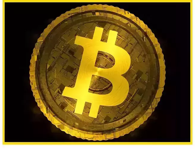 High Detailed Bitcoin Crypto Coin Token Blockchain Nft 0058