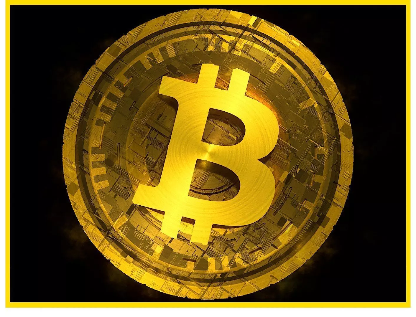 High Detailed Bitcoin Crypto Coin Token Blockchain Nft 0055 3D model_0