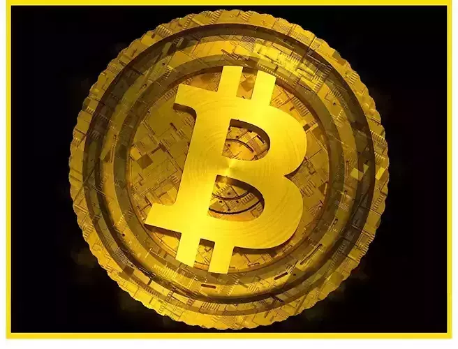 High Detailed Bitcoin Crypto Coin Token Blockchain Nft 0054