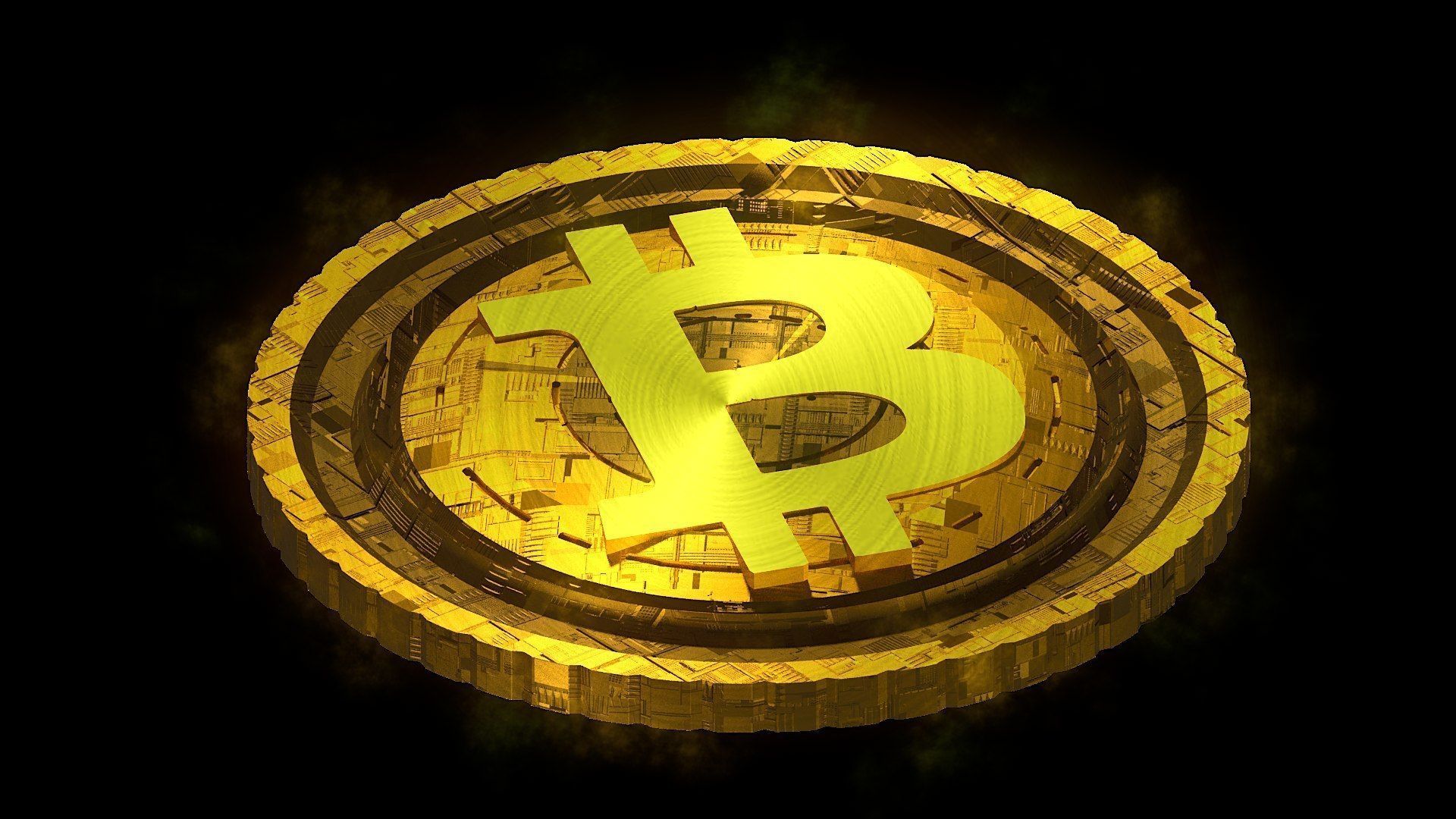 High Detailed Bitcoin Crypto Coin Token Blockchain Nft 0053 3D model_2