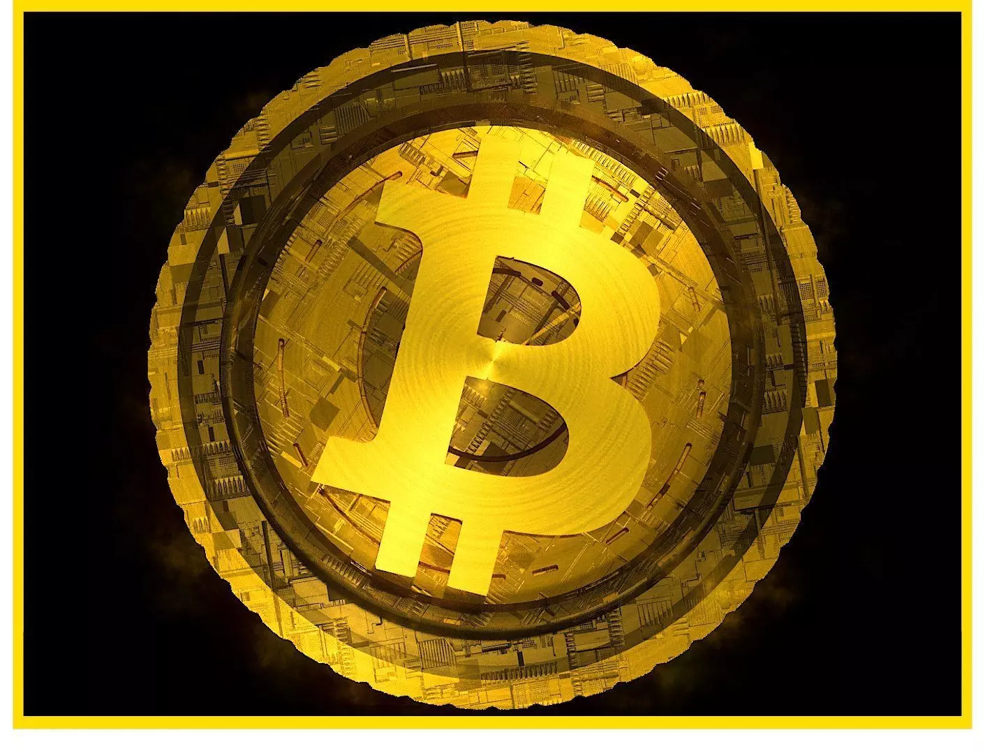 High Detailed Bitcoin Crypto Coin Token Blockchain Nft 0053 3D model_0