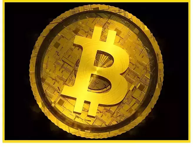 High Detailed Bitcoin Crypto Coin Token Blockchain Nft 0052