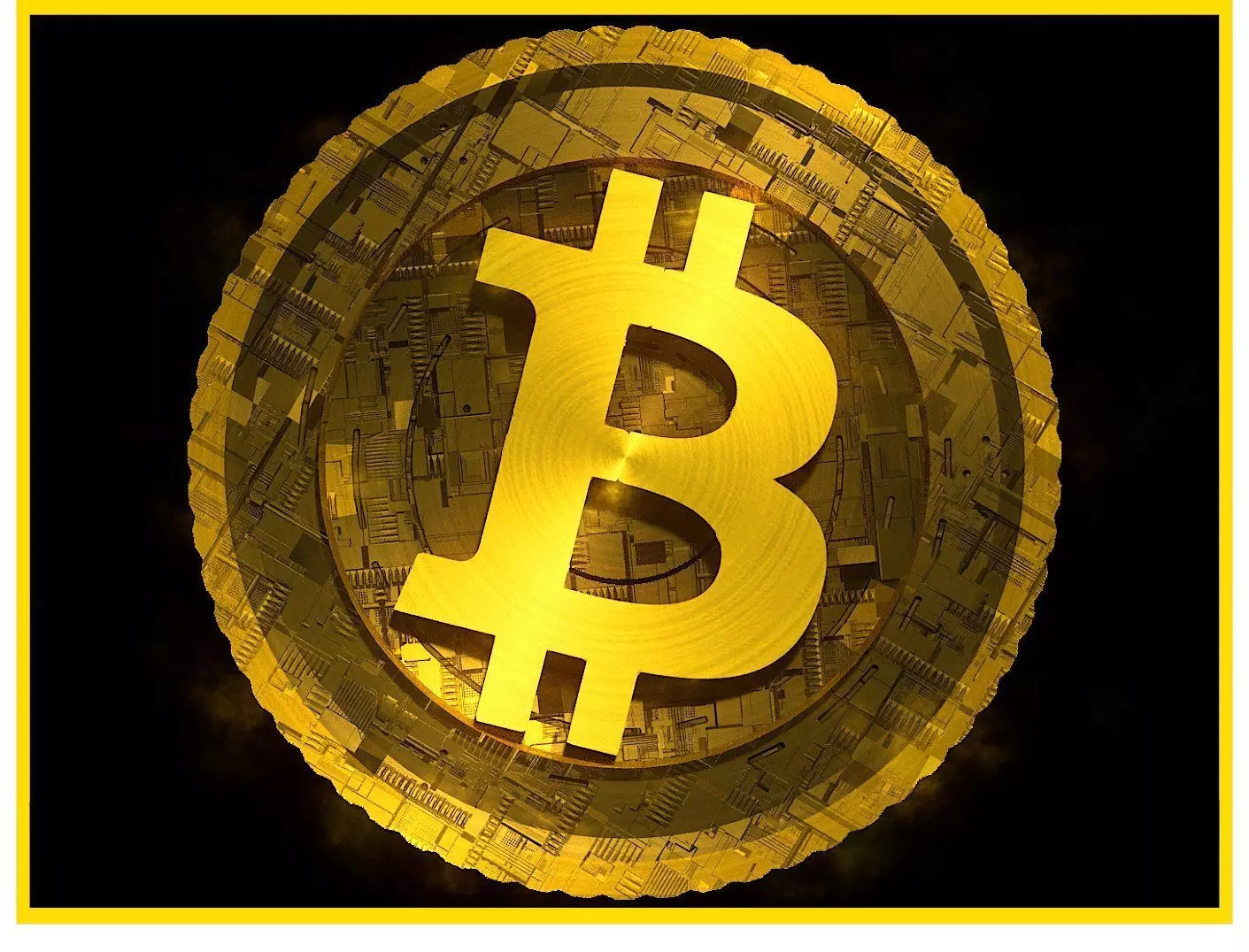 High Detailed Bitcoin Crypto Coin Token Blockchain Nft 0051 3D model_0