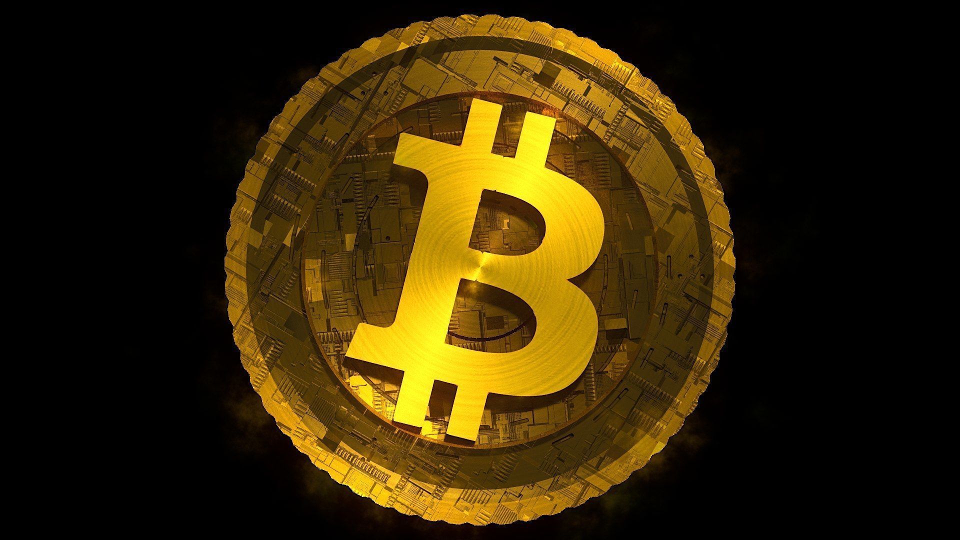 High Detailed Bitcoin Crypto Coin Token Blockchain Nft 0051 3D model_1