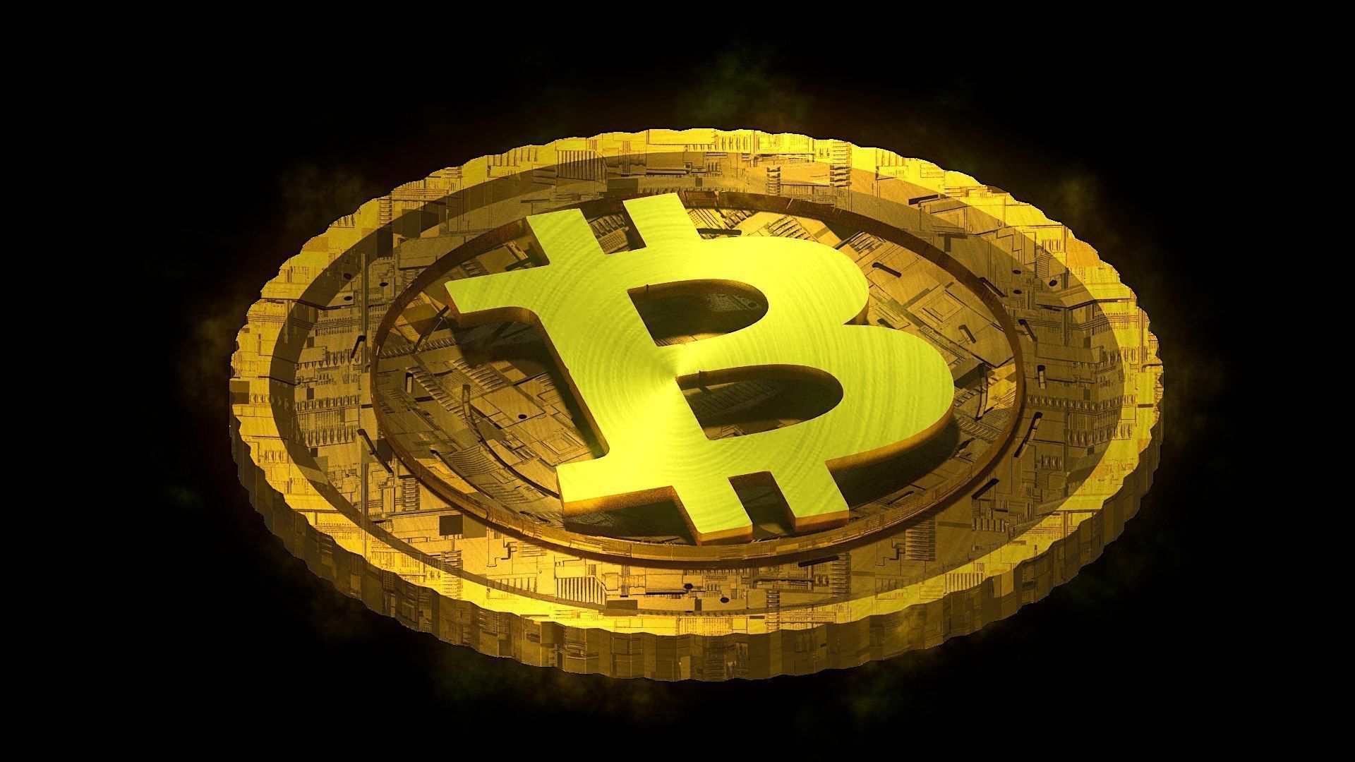 High Detailed Bitcoin Crypto Coin Token Blockchain Nft 0051 3D model_2