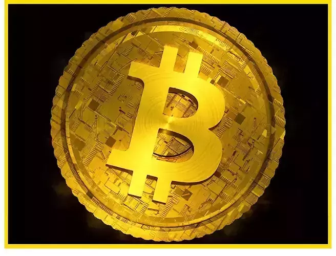 High Detailed Bitcoin Crypto Coin Token Blockchain Nft 0049