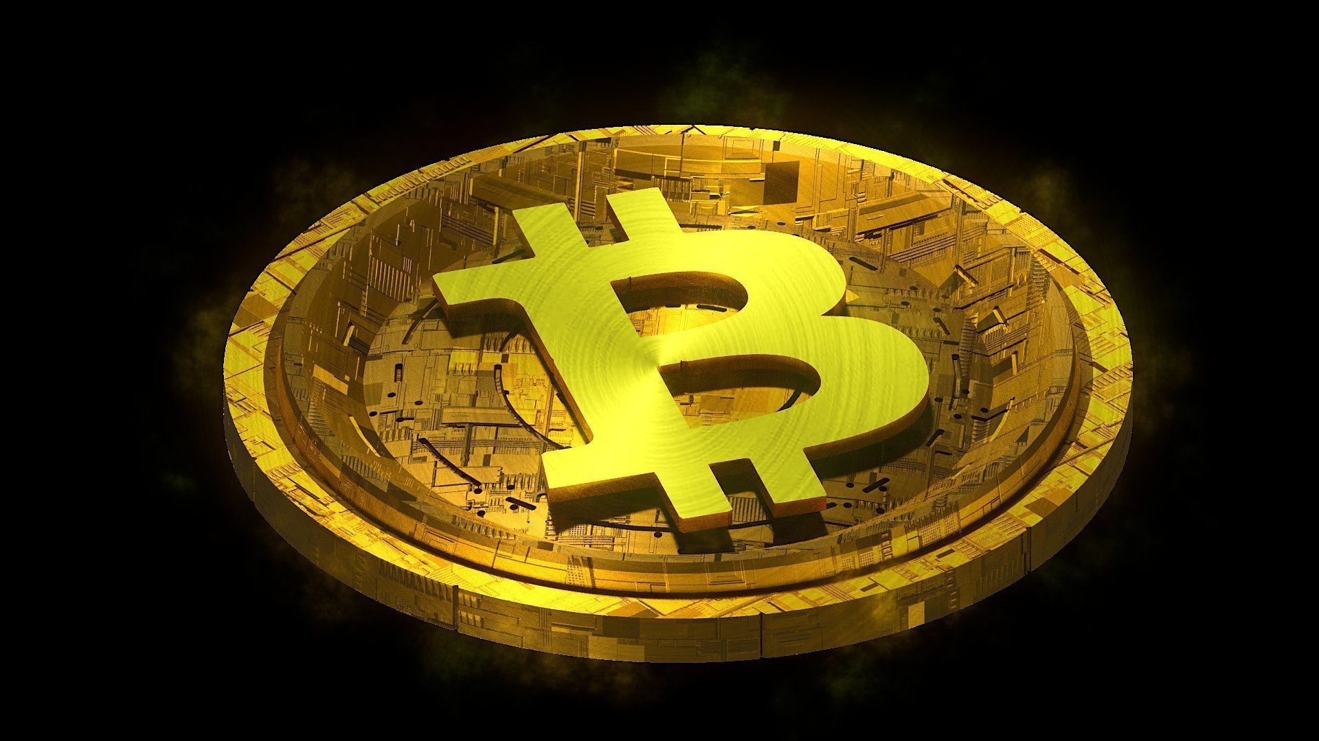 High Detailed Bitcoin Crypto Coin Token Blockchain Nft 0048 3D model_2